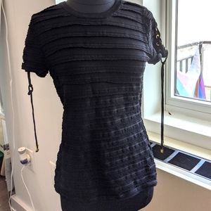 Black Michael Kors scalloped trim blouse